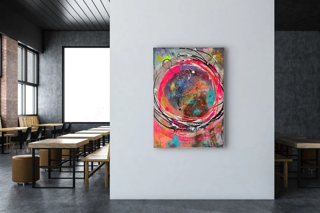 Circle Nr. 5 / 70 x 100 cm Leinwand / Raumansicht