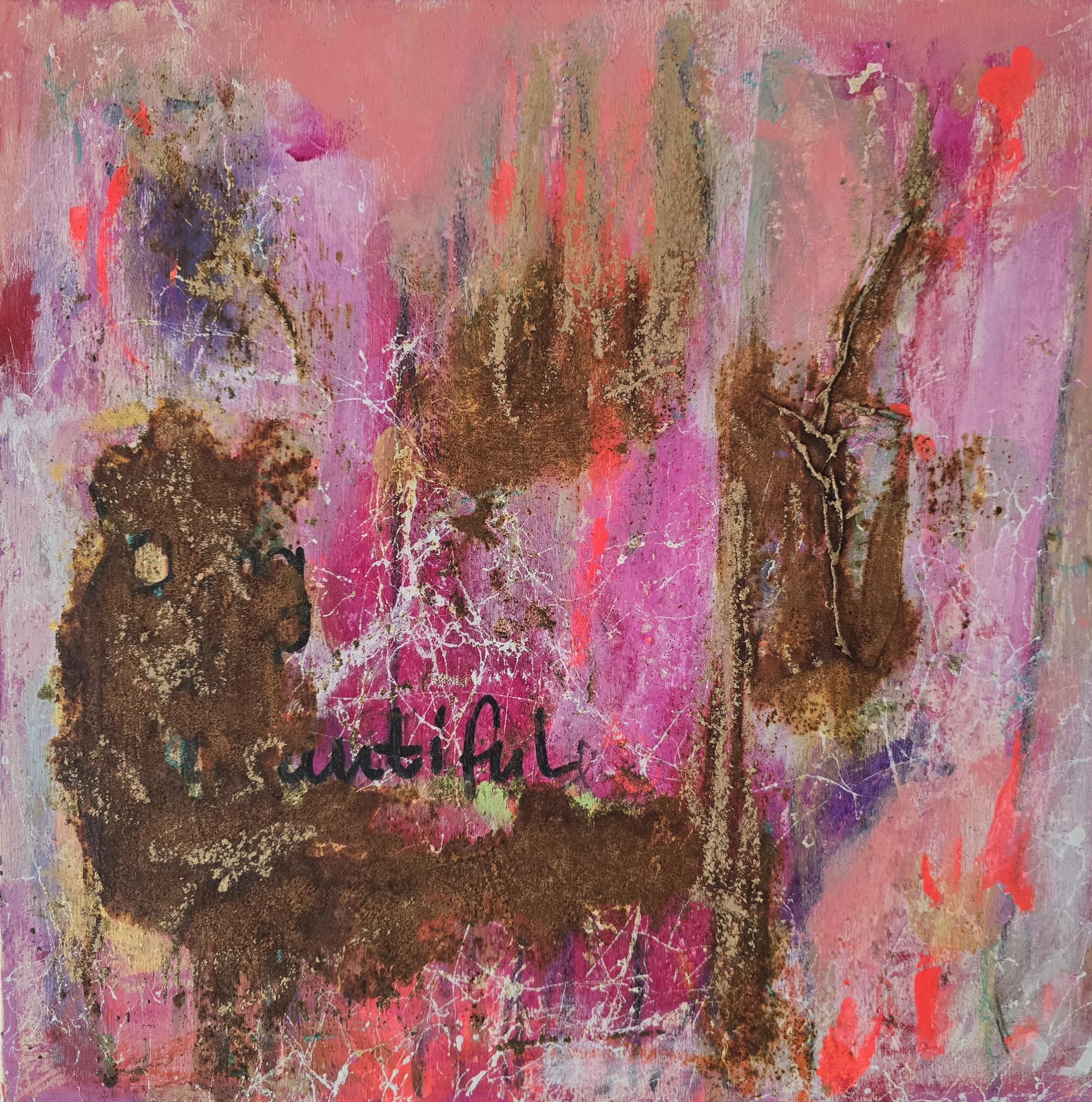 JANUAR 2025 / 30 x 30 cm / Holzgrund