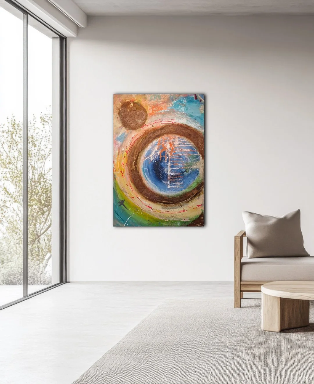 Circle Nr. 3 / 70 x 100 cm Leinwand / Raumansicht