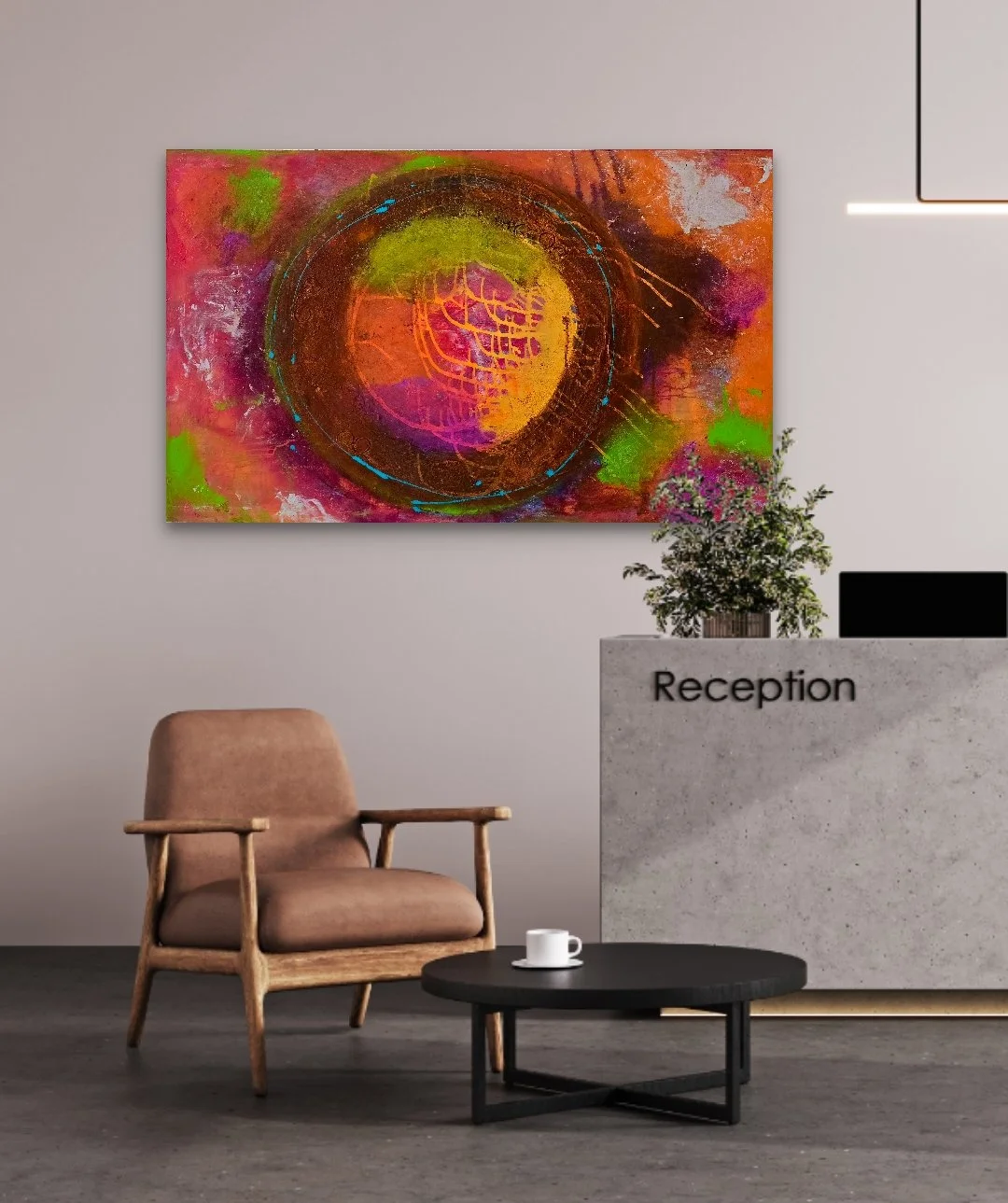 Circle "Rudimental" / 80 x 130 cm Leinwand / Raumansicht