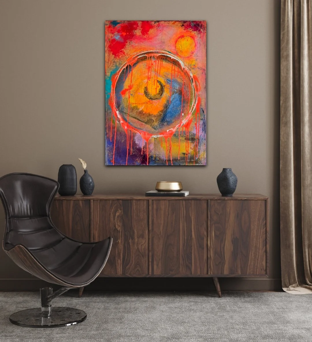 Circle Nr. 8 Nucleus / 70 x 100 cm Leinwand / Raumansicht