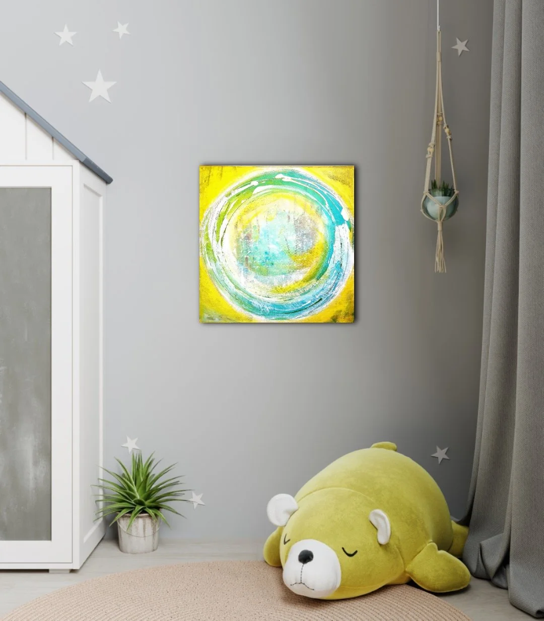 Circle Harmony / 58 x 58 cm Leinwand / Raumansicht