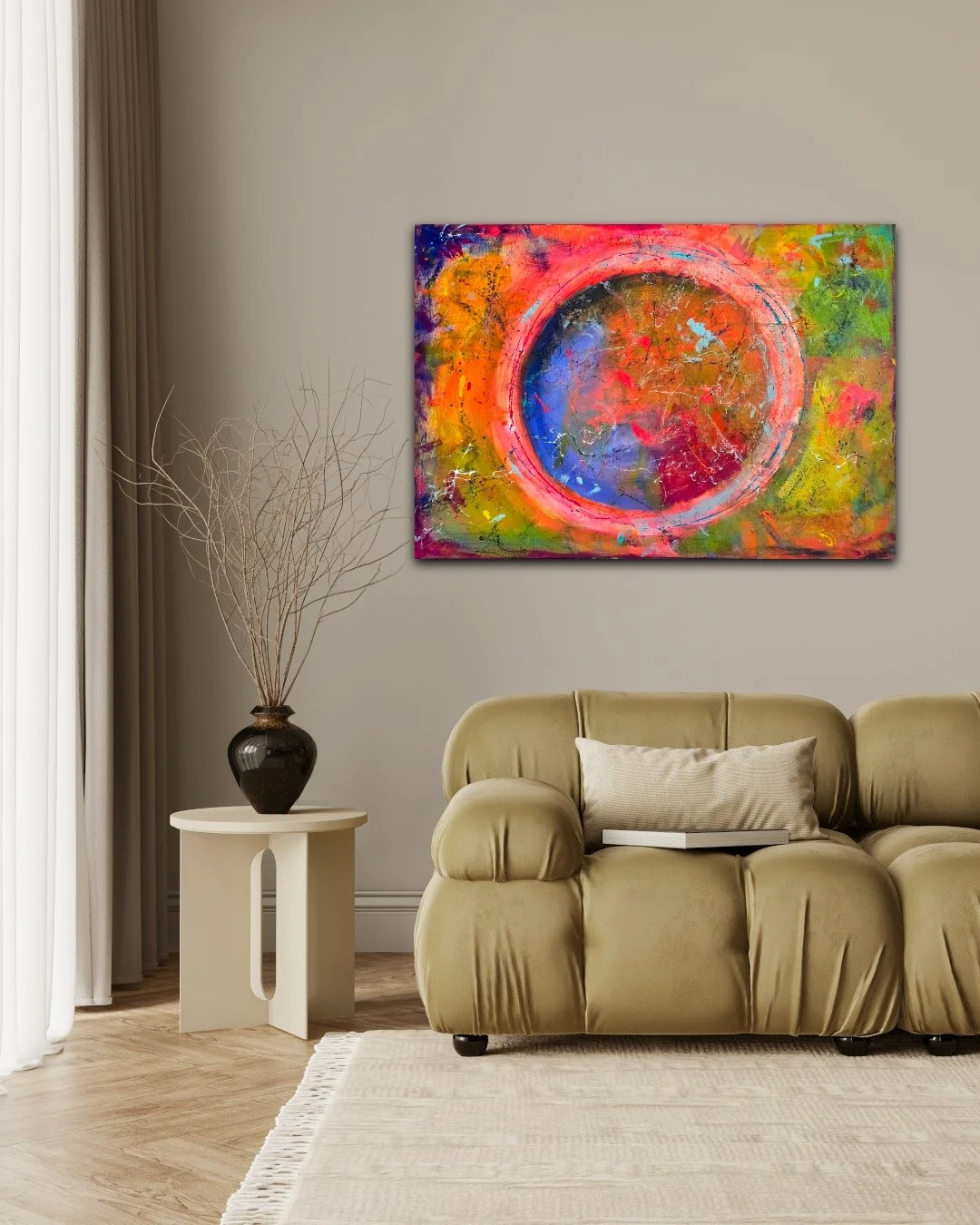 Circle "Good Old Friends" / 70 x 100 cm Leinwand / Raumansicht