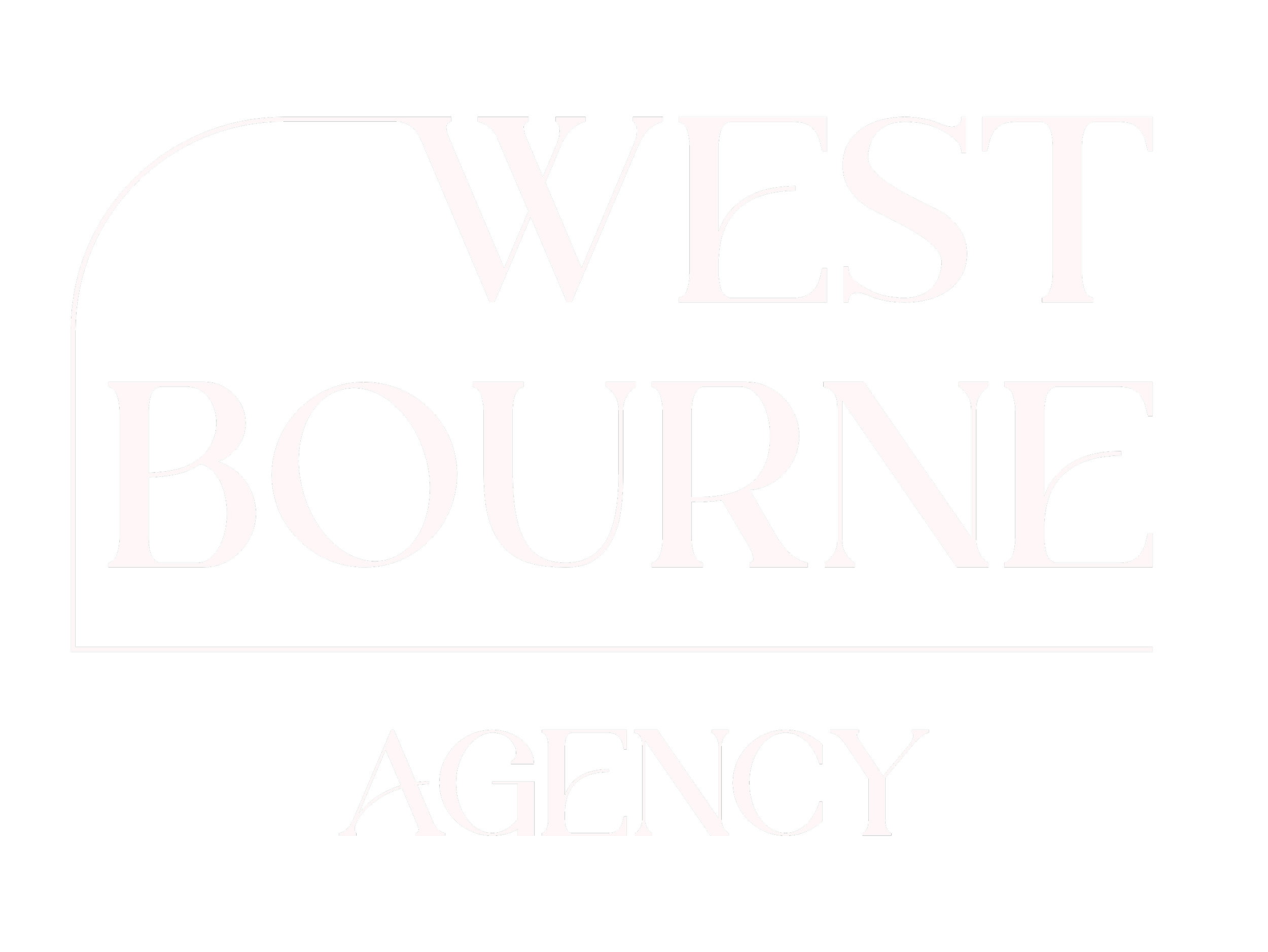 Logo for Westbourne Agency in pink-white text.