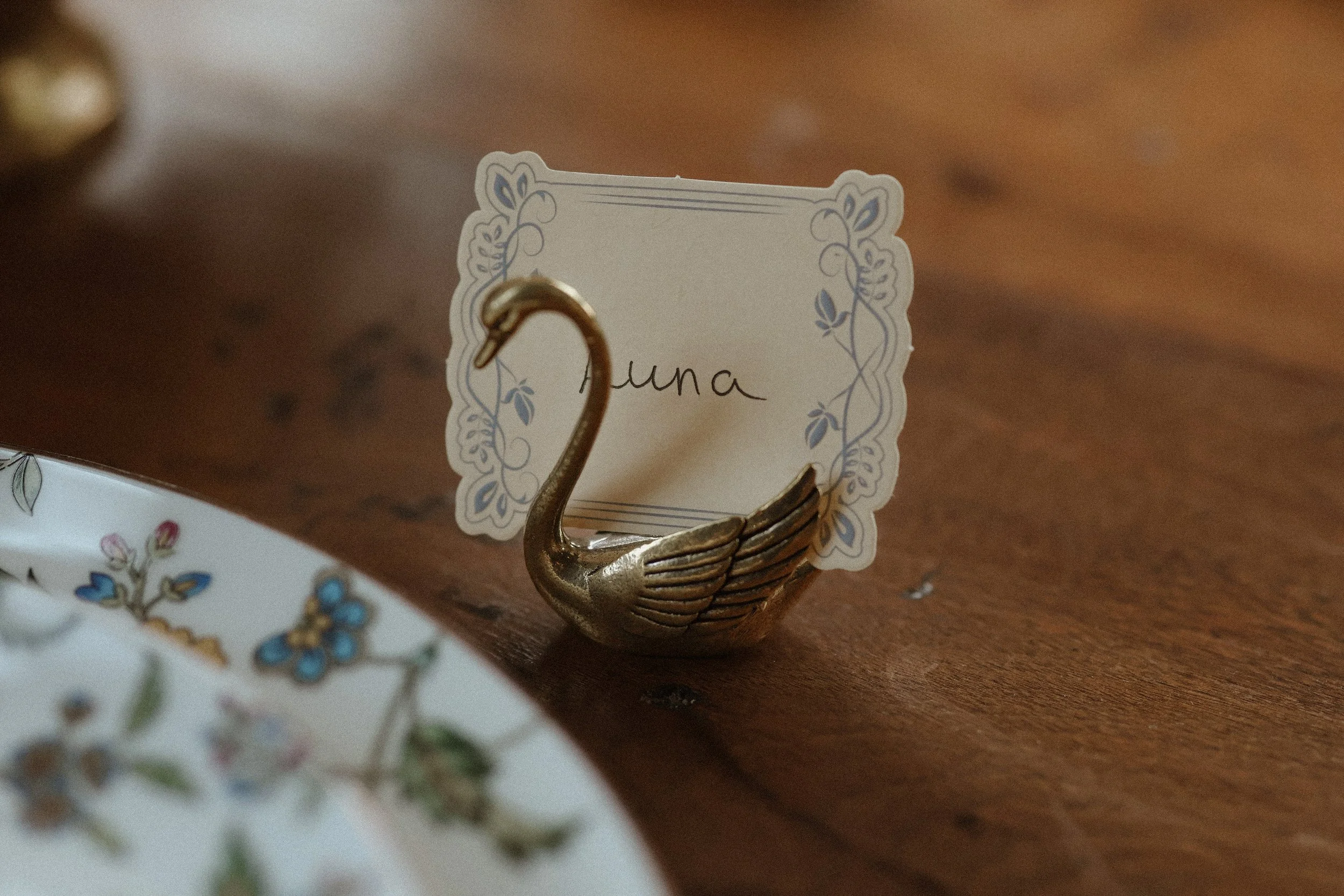 Brass Swans - Name Card Holders