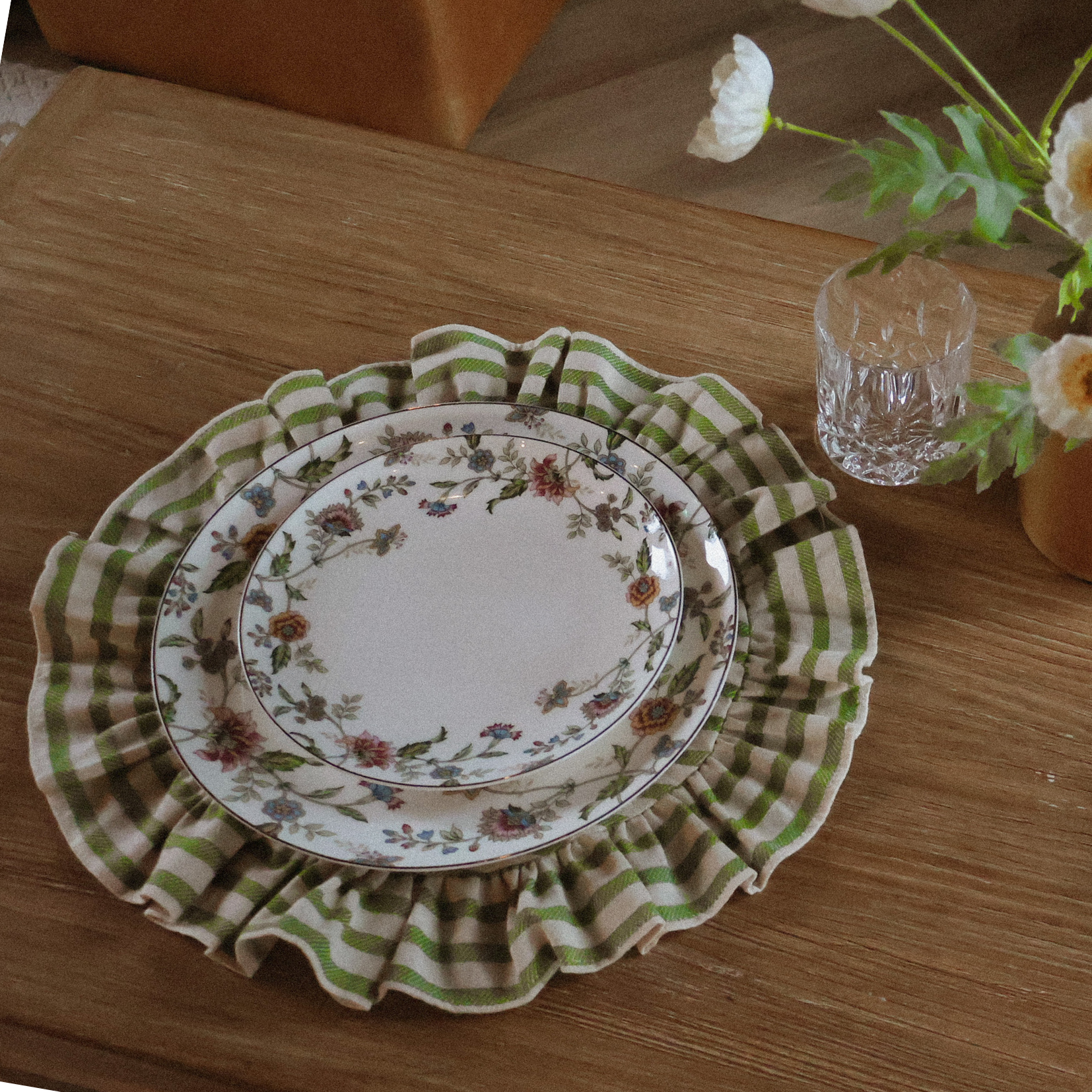 Ruffled Placemat - Green