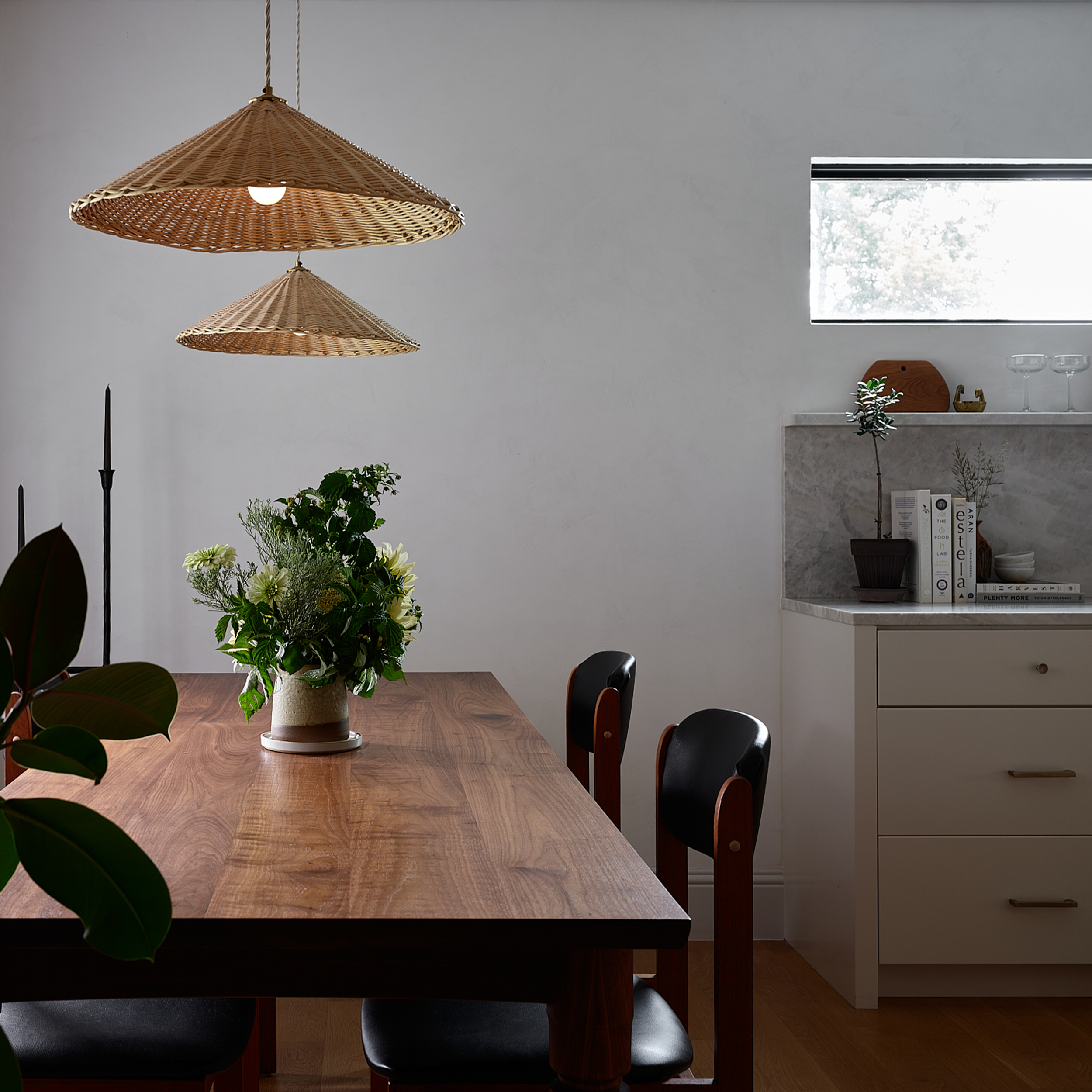 Washington Park project with custom kitchen by Charleston interior designer Sarah Hart Interior Design. Plaster walls, custom cabinetry, marble backsplash. 