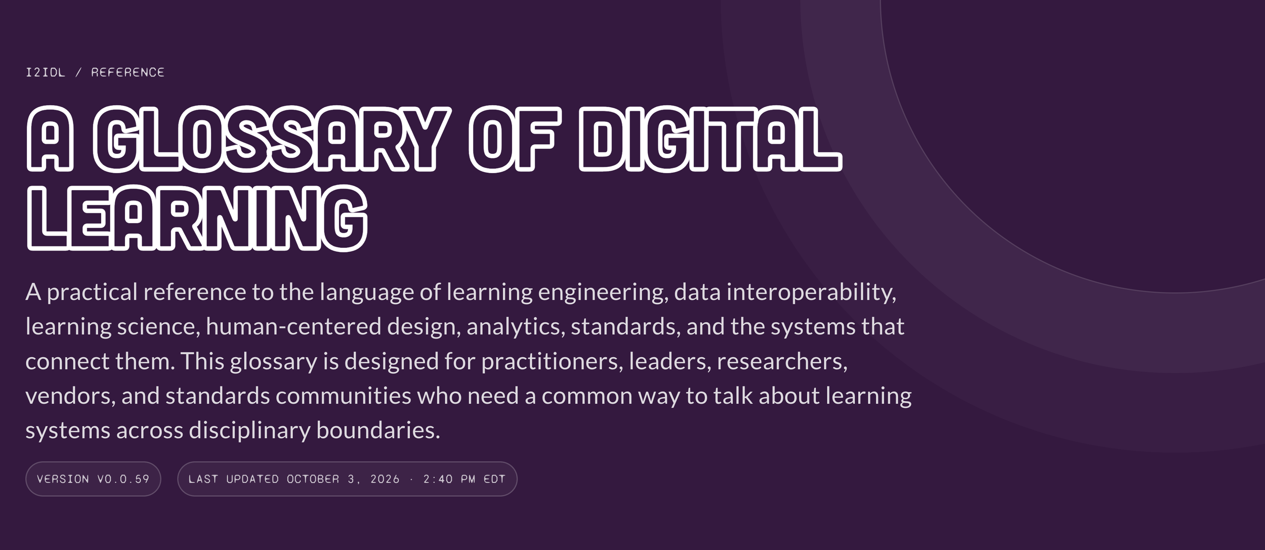 I2IDL Glossary of Digital Learning