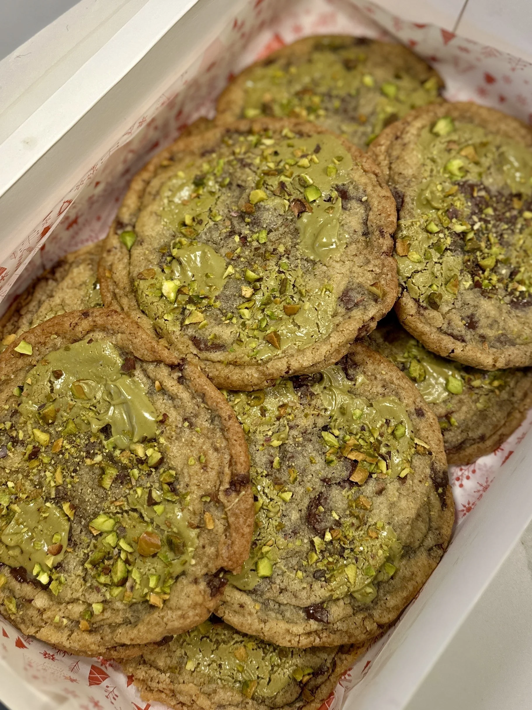 Salted Pistachio Chocolate Chip Cookies