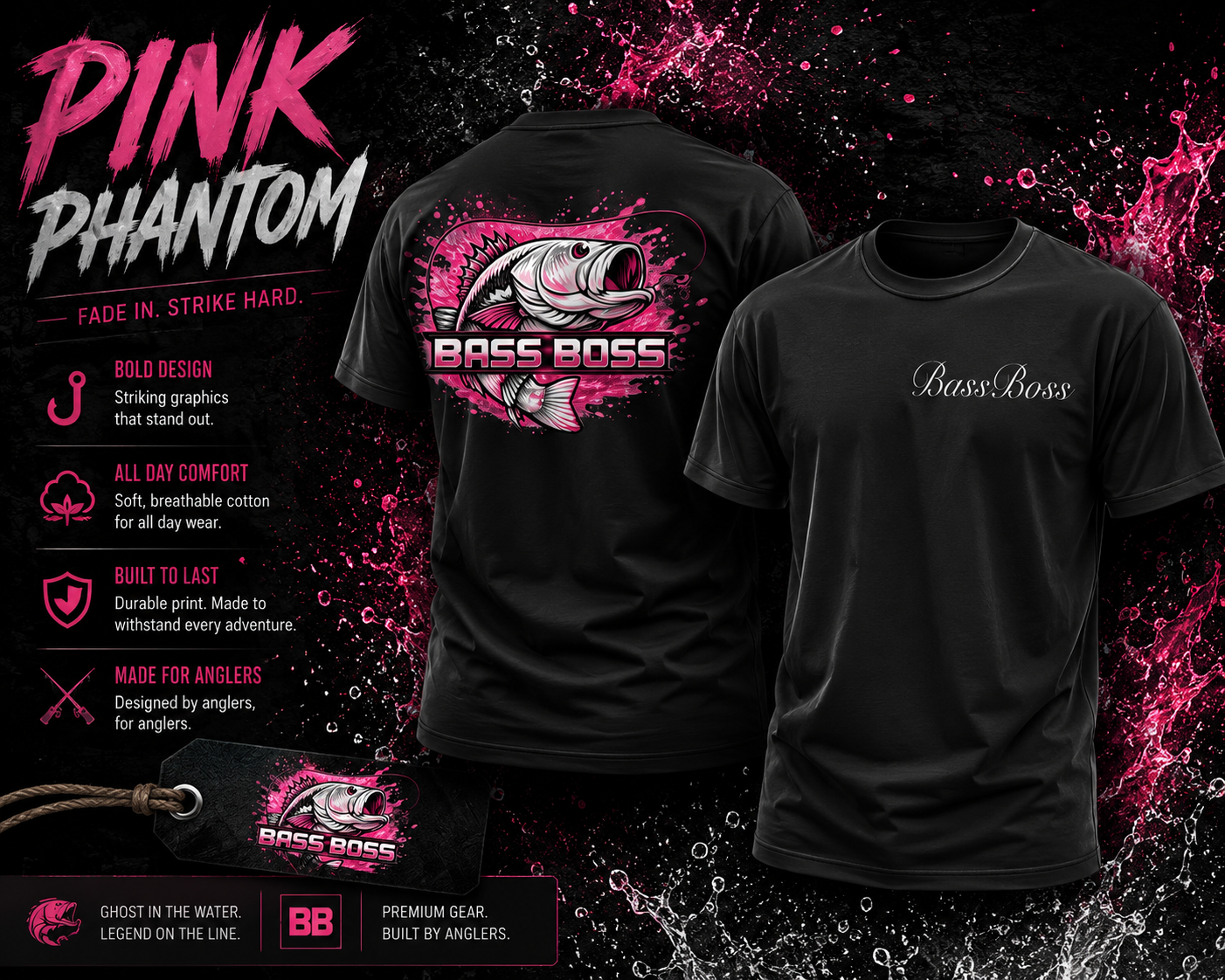 BassBoss "Pink Phantom" Tee