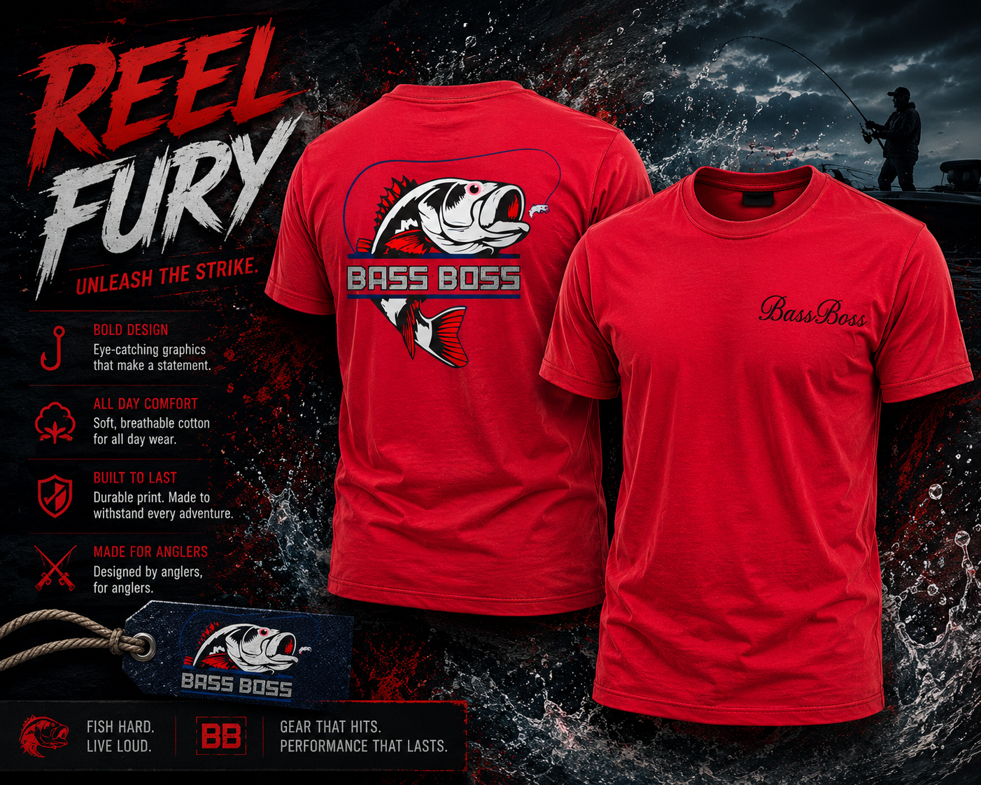 BassBoss "Reel Fury" Tee