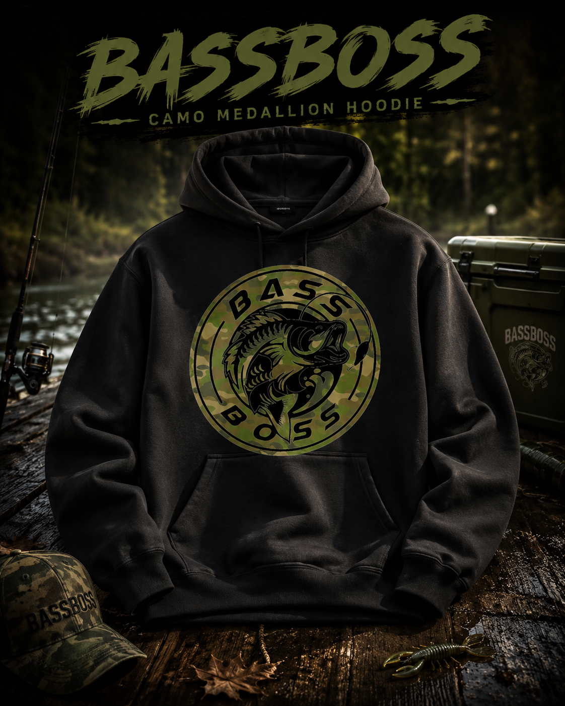 BassBoss Camo Medallion Hoodie