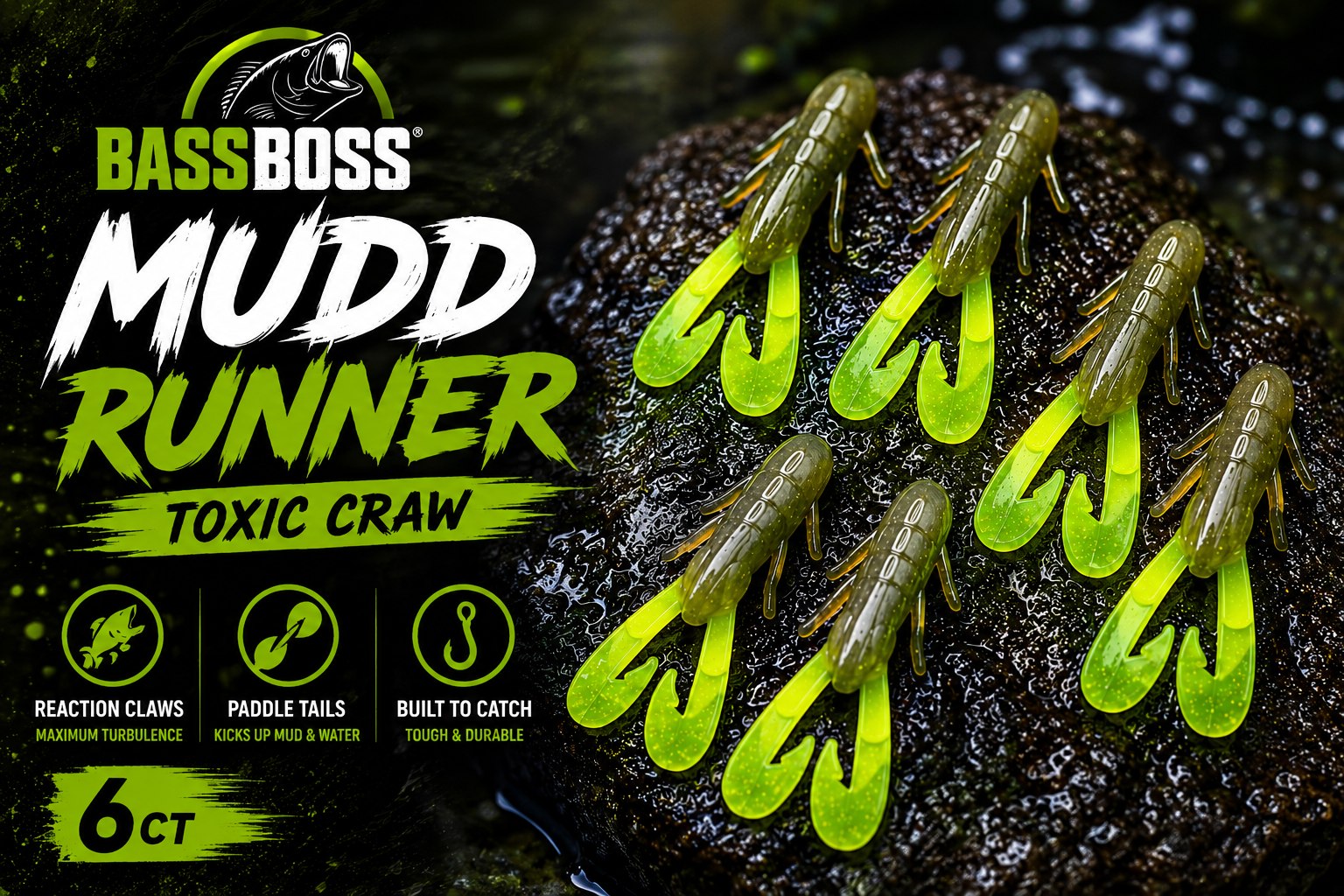 Mudd Runner "Toxic Craw"~ 6ct.