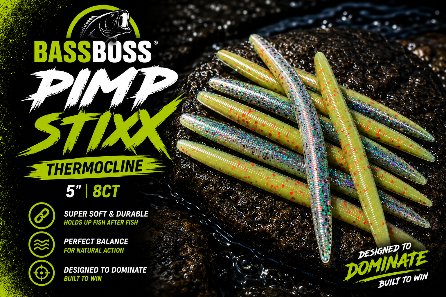 Pimp Stixx 5" ~ "Thermocline" ~ 8ct.
