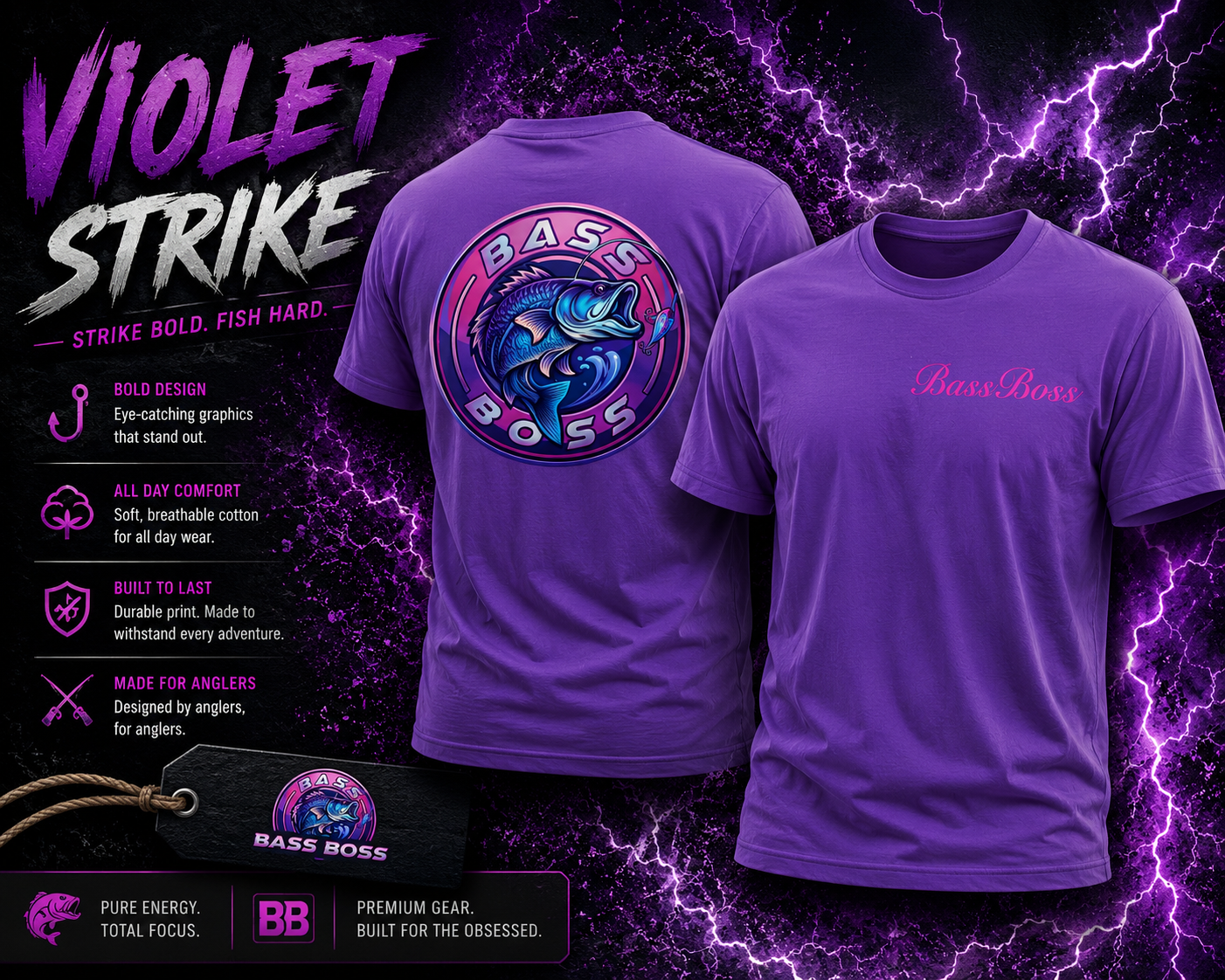 BassBoss "Violet Strike" Tee
