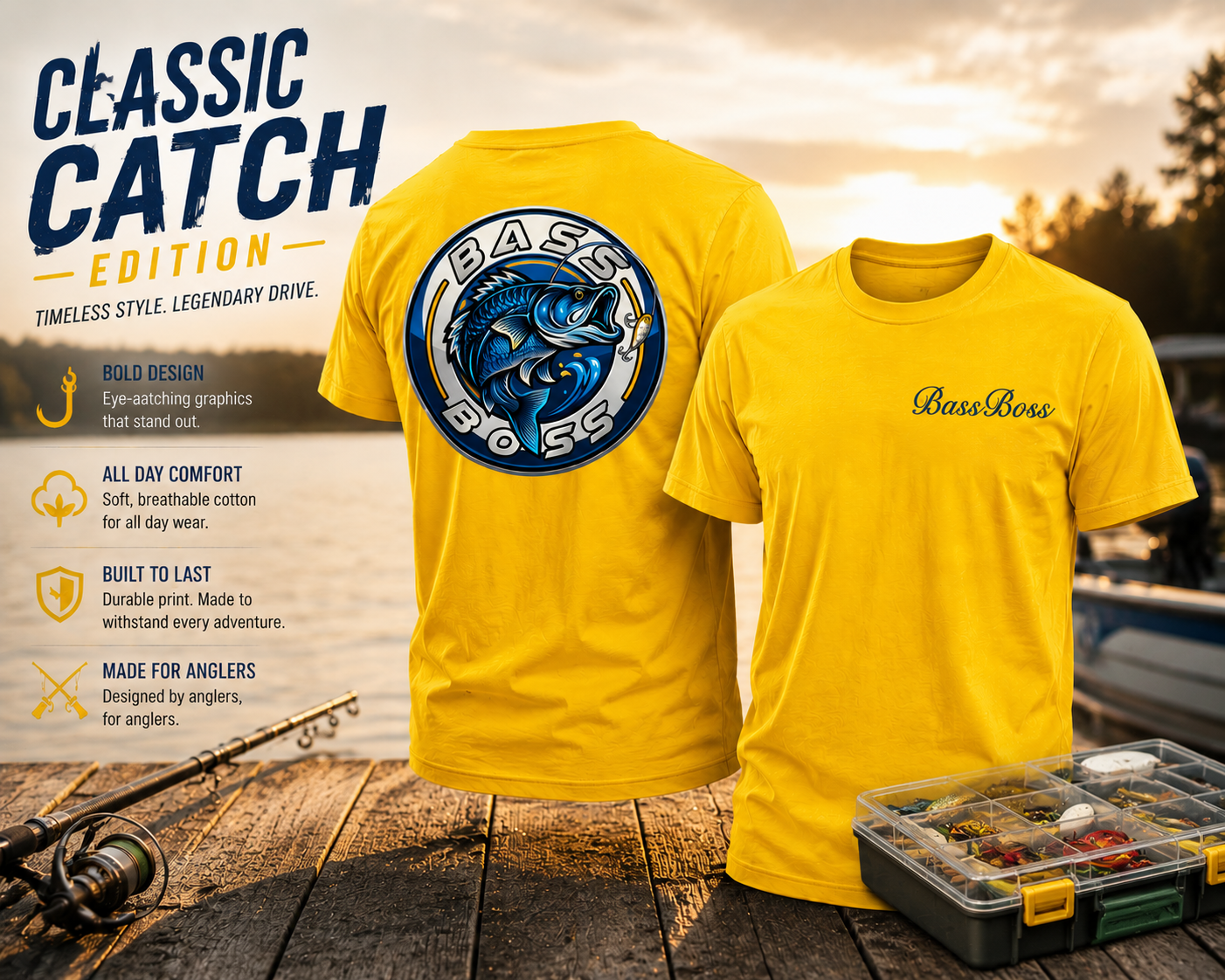 BassBoss Angler Tee "Classic Catch Edition"