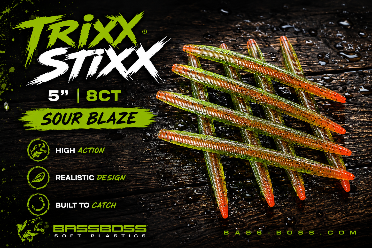 Trixx Stixx 5in.  ~ Sour Blaze~ 8ct.