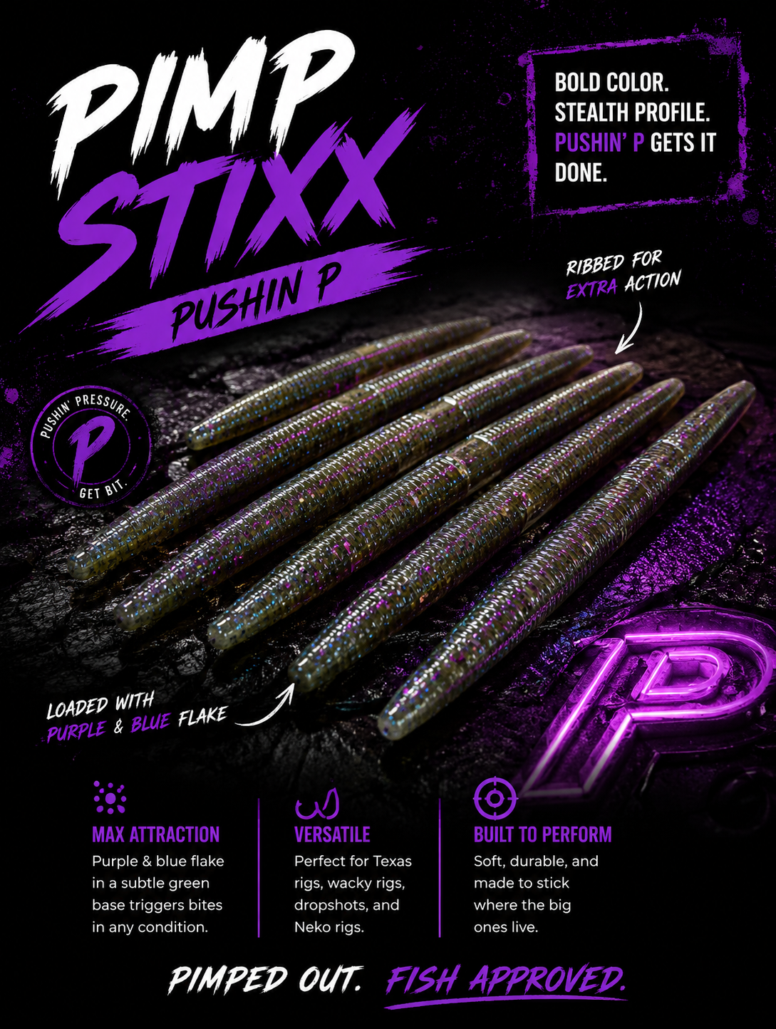 Pimp Stixx 5" ~Pushin P~ 8ct.