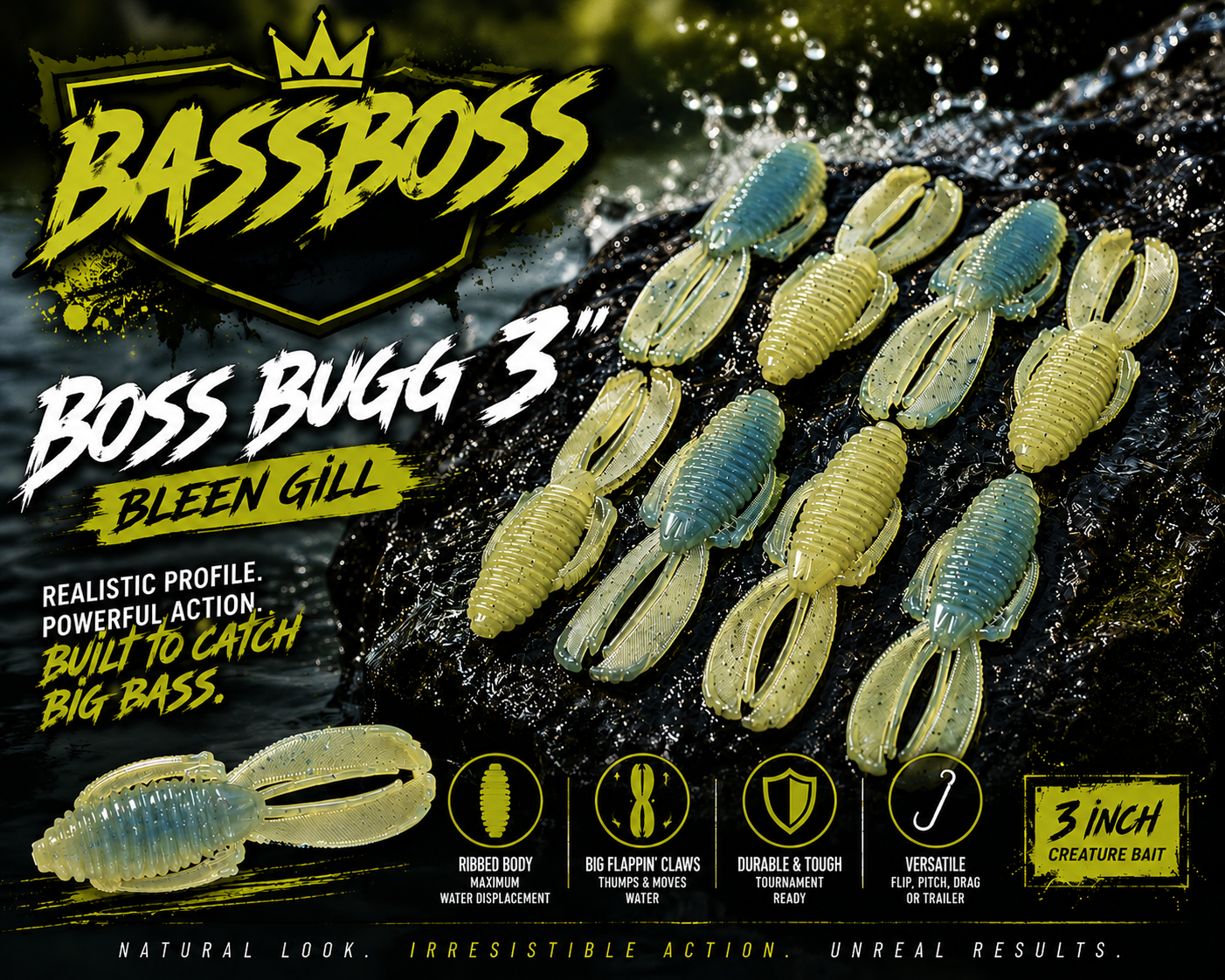 Boss Bugg 3" ~Bleen Gill~ 8ct.