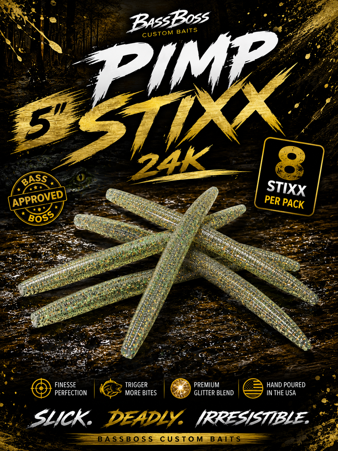 Pimp Stixx 5" ~ 24k ~ 8ct.