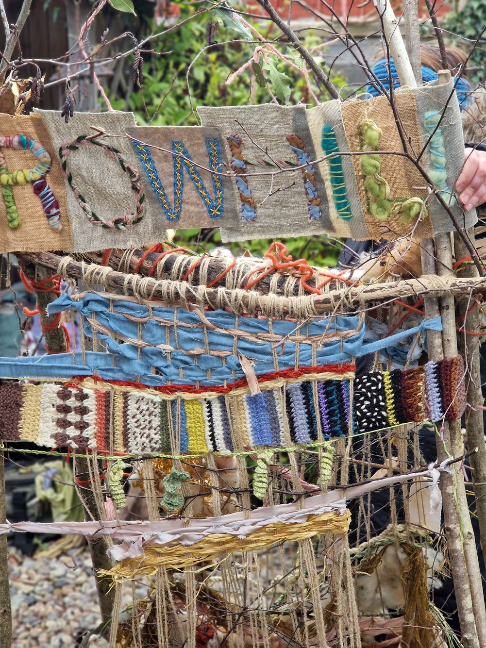 'Into Nature'  Community Weave project 2023
 - Rushmoor Art Collective
Artists
Barbara Touati - Evans,
Ginny Farquhar,
Gemma McClennan.