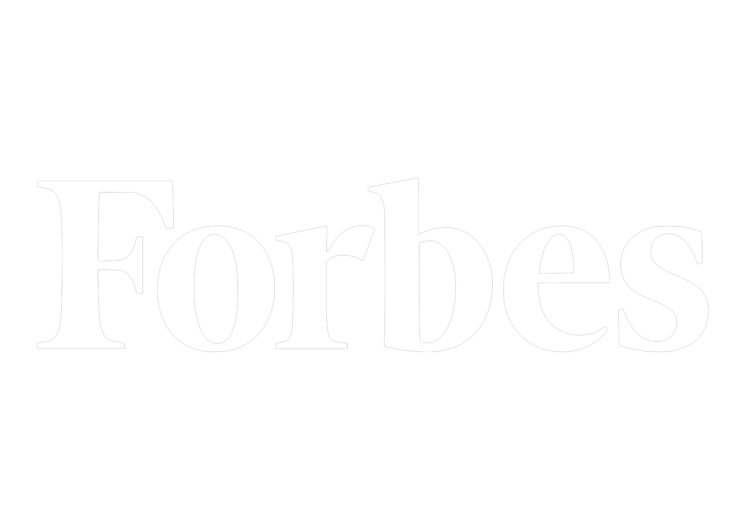 Logotipo de Forbes en letras blancas sobre fondo negro