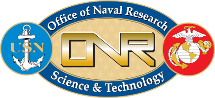 Emblem of the Office of Naval Research, featuring the USN anchor symbol, ONR logo, and Marine Corps emblem.
