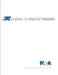 Cover page of the Journal of Athletic Training, published by the National Athletic Trainers' Association, featuring the journal's title and logos.