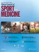 Cover of the American Journal of Sport and Medicine featuring athletes competing in various sports.