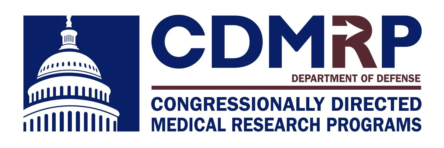 Logo for the Congressional Medical Research Programs funded by the Department of Defense, featuring a stylized illustration of the U.S. Capitol building alongside the text.