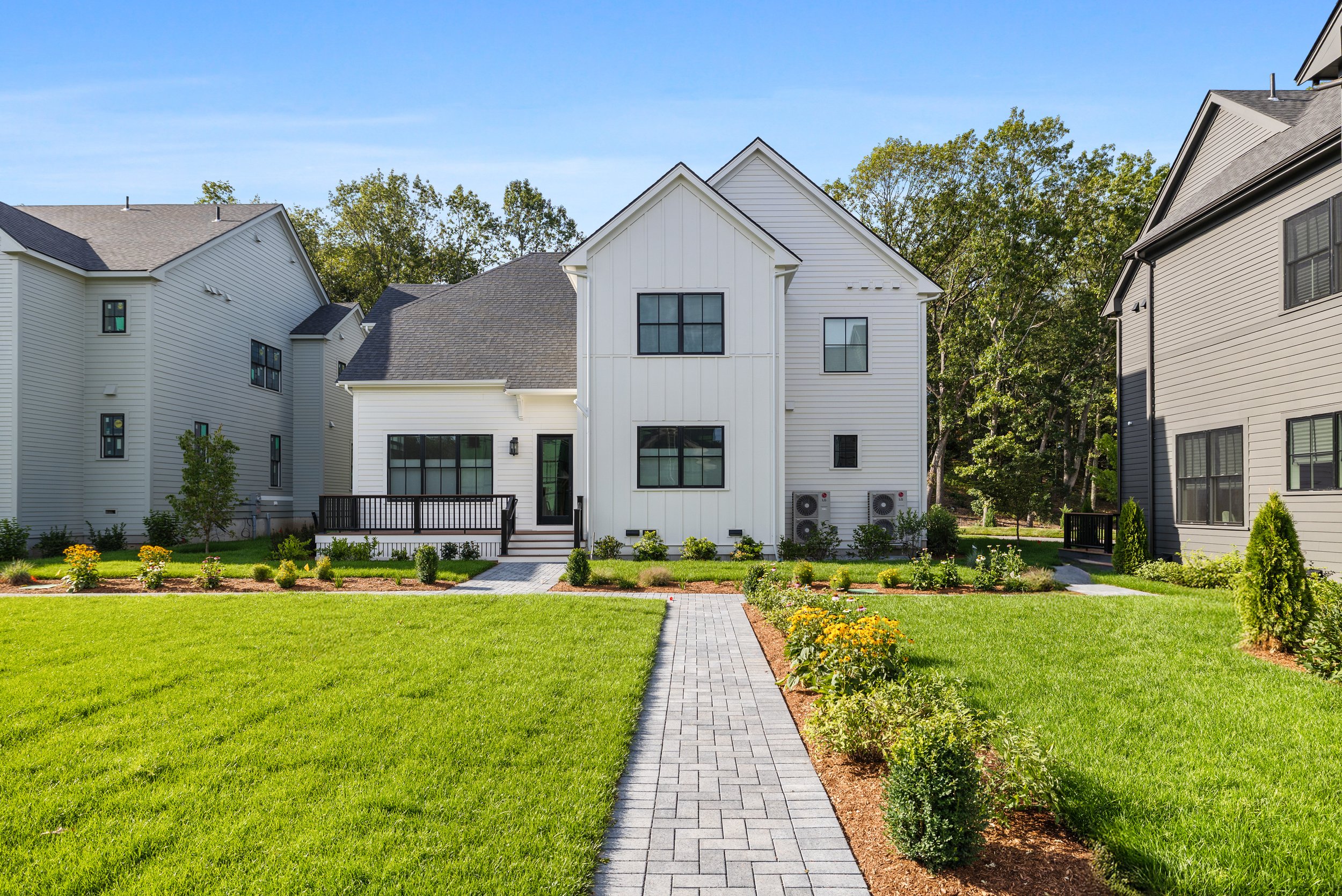 Rear view of Fairland Commons development in Lexington MA