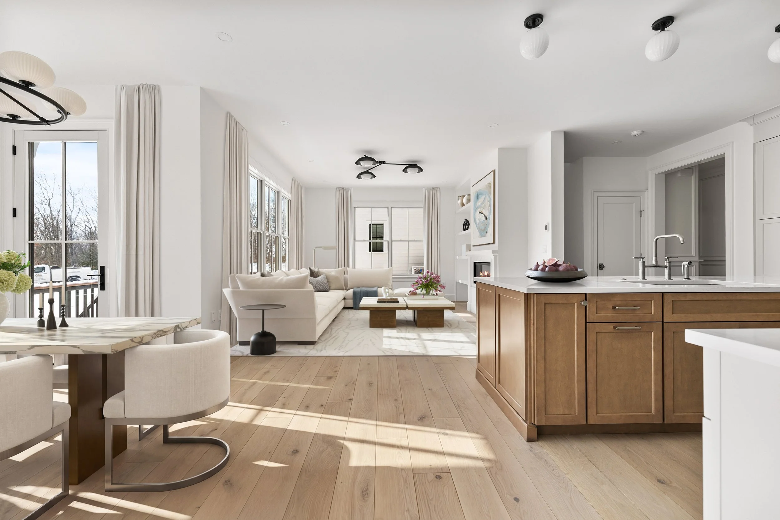 20 Common Court - Kitchen, Dining, and LivingRooms (Virtually Staged)