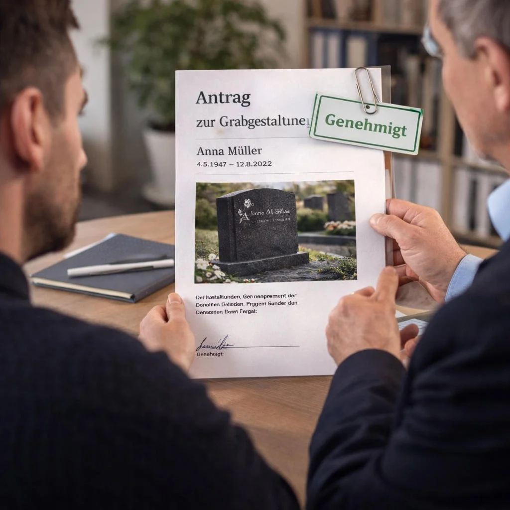 Genehmigung eines Grabsteins in Hamburg