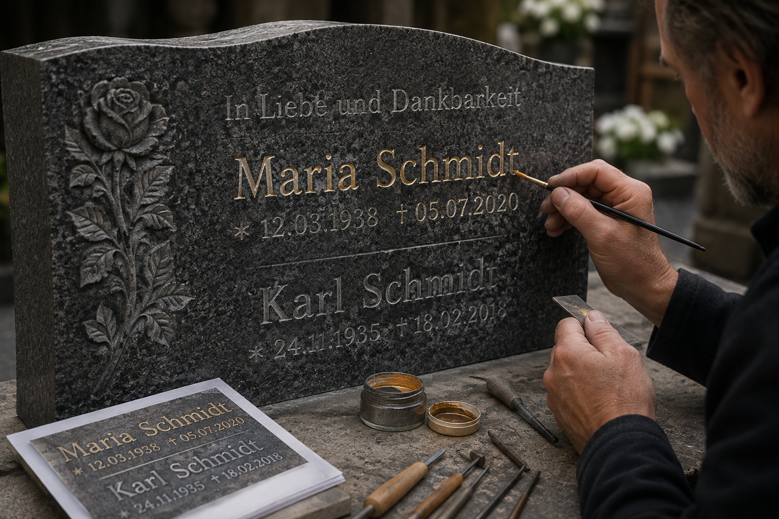 Inschriften, Nachschriften & Schriftauffrischung