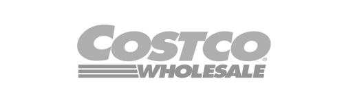 Costco Wholesale logo with bold gray and white text.