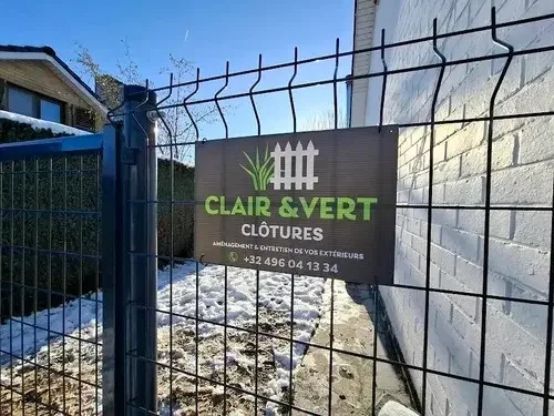 clôture rigide Huy Marchin Clair et vert