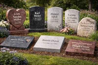 Formen von verschiedenen Grabsteinen