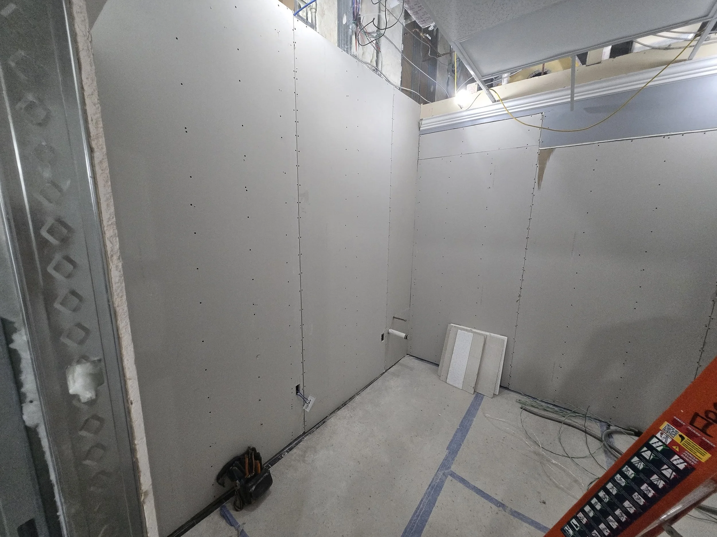 seperation wall for new sink and cabinets