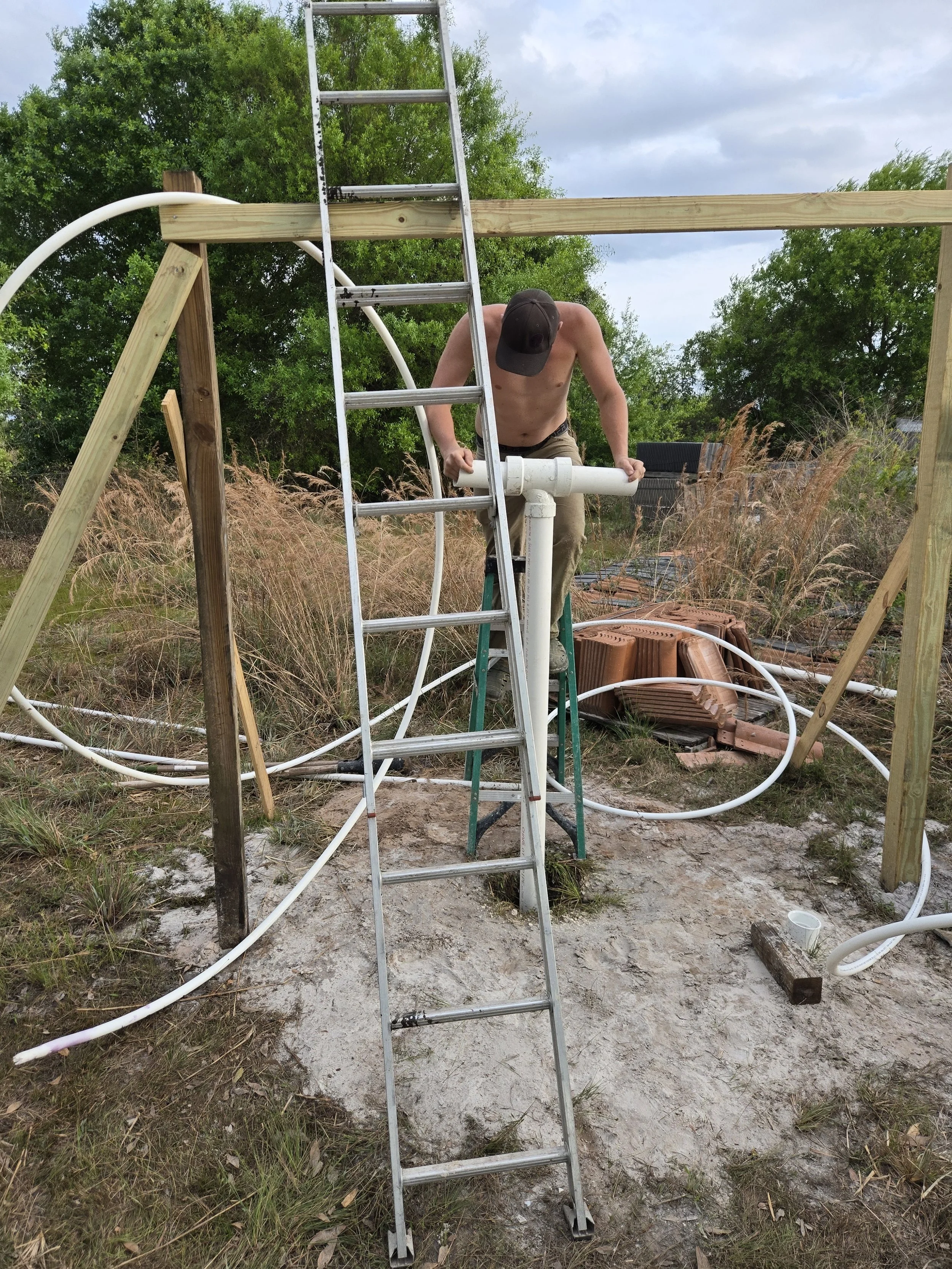 Well sleeve installation.