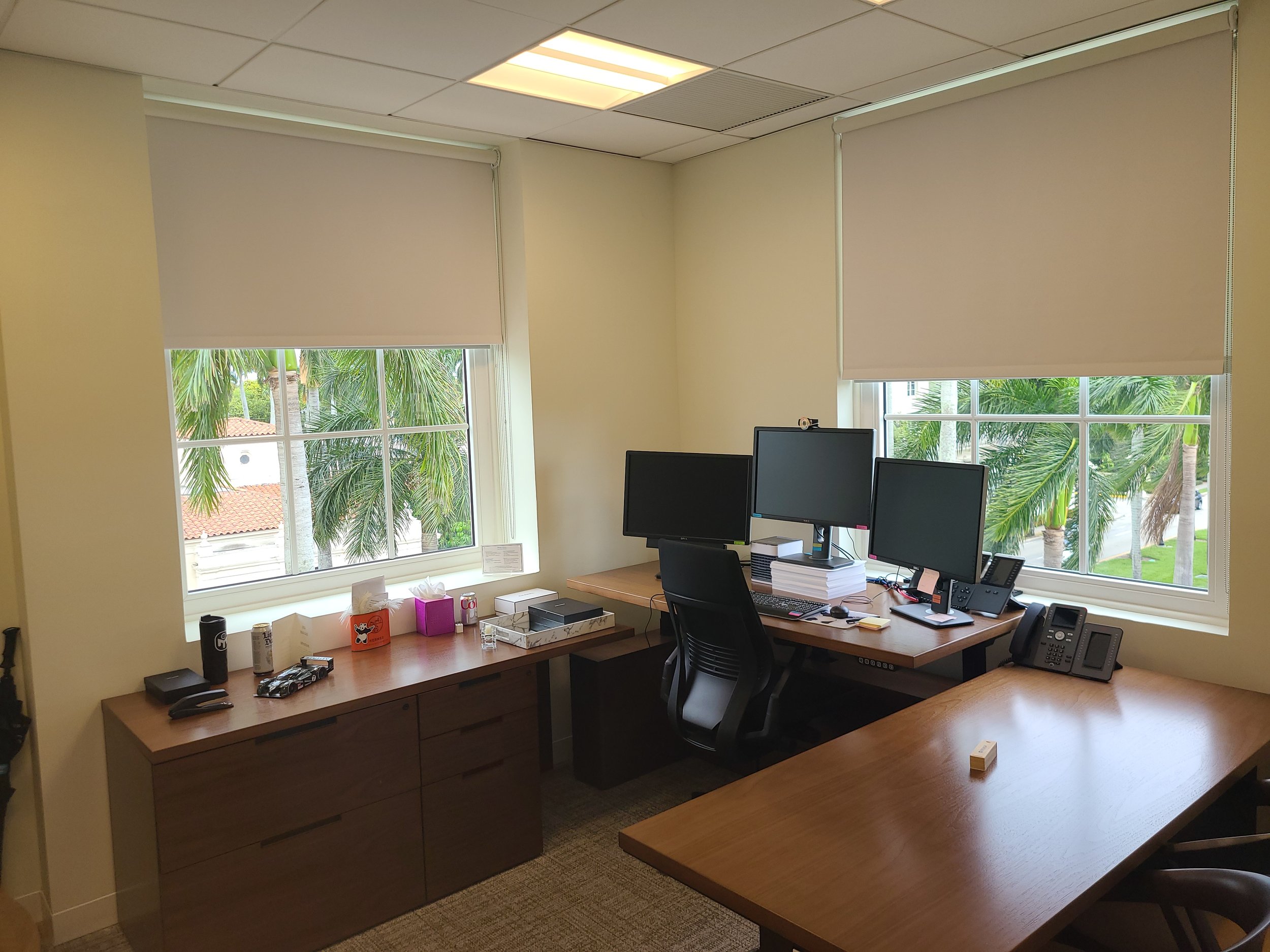 Updated window treatments, paint and flooring.