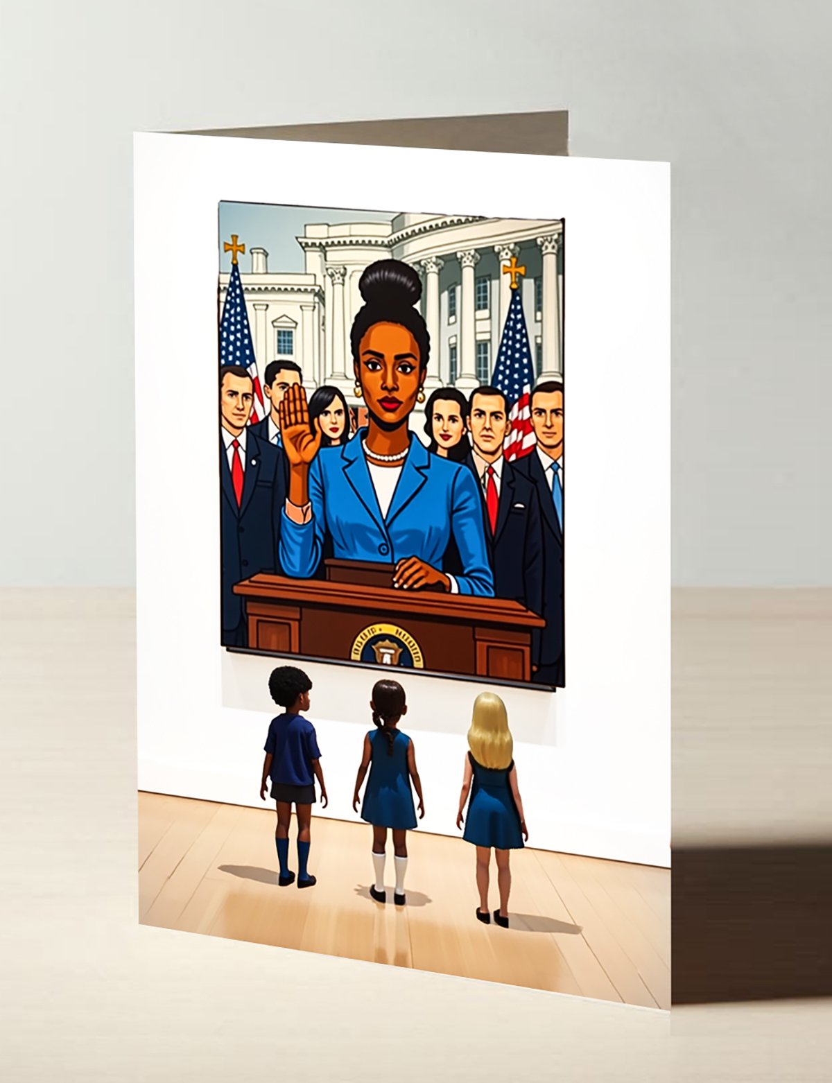 Pocket Gallery card: "Let her see it to believe it"