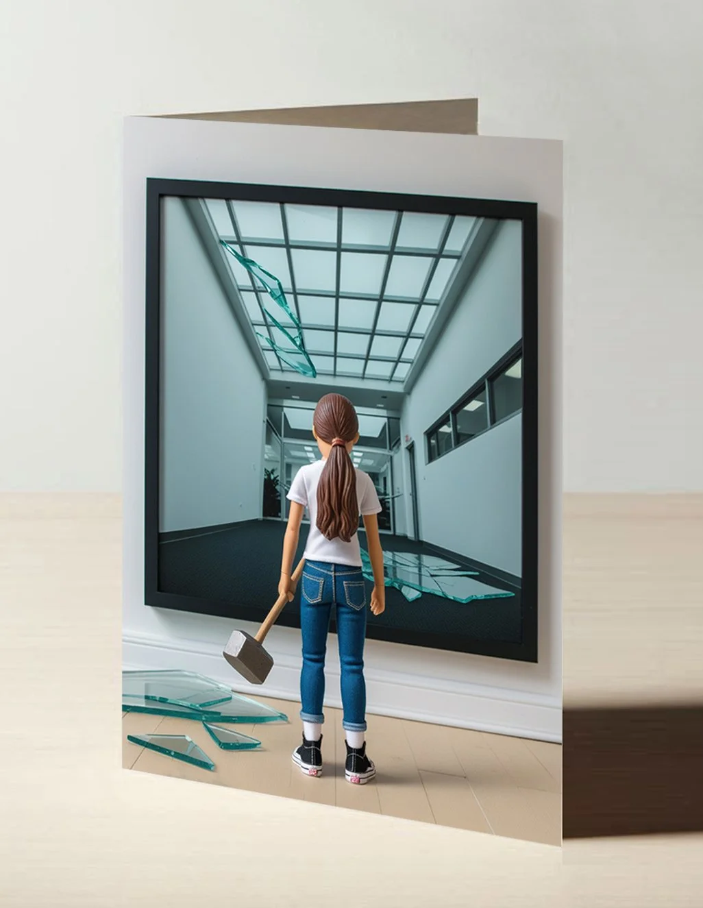 Pocket Gallery card: "She brought her own tools"