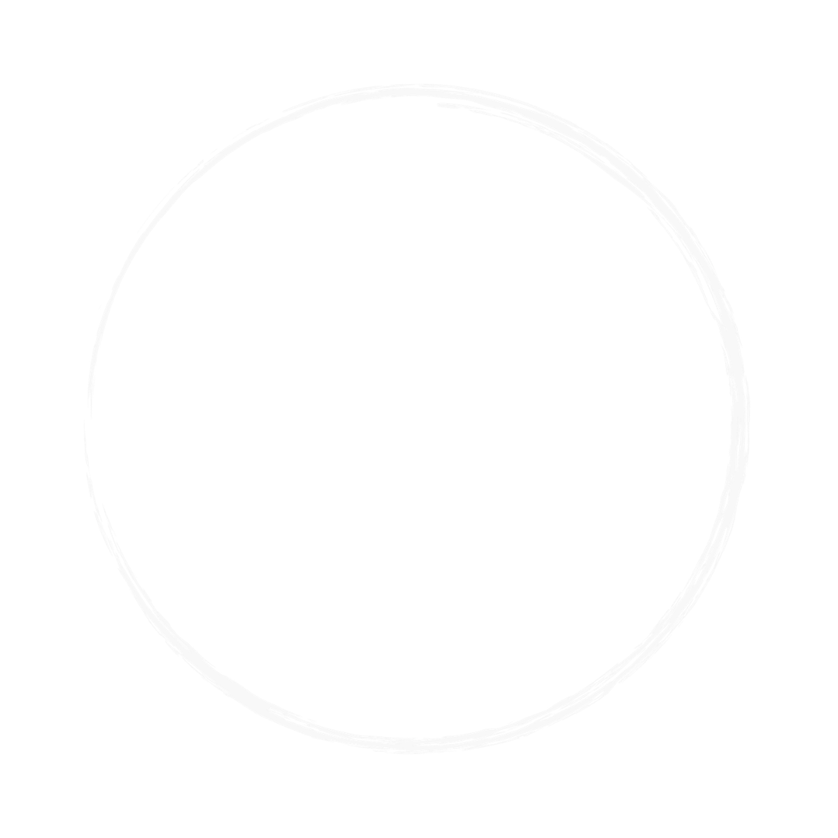 Black background with a white outline of a lit candle on a geometric pedestal inside a circular border.