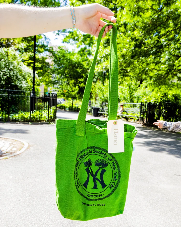 Arboreal Historical Society tote bag in Tompkins Square Park