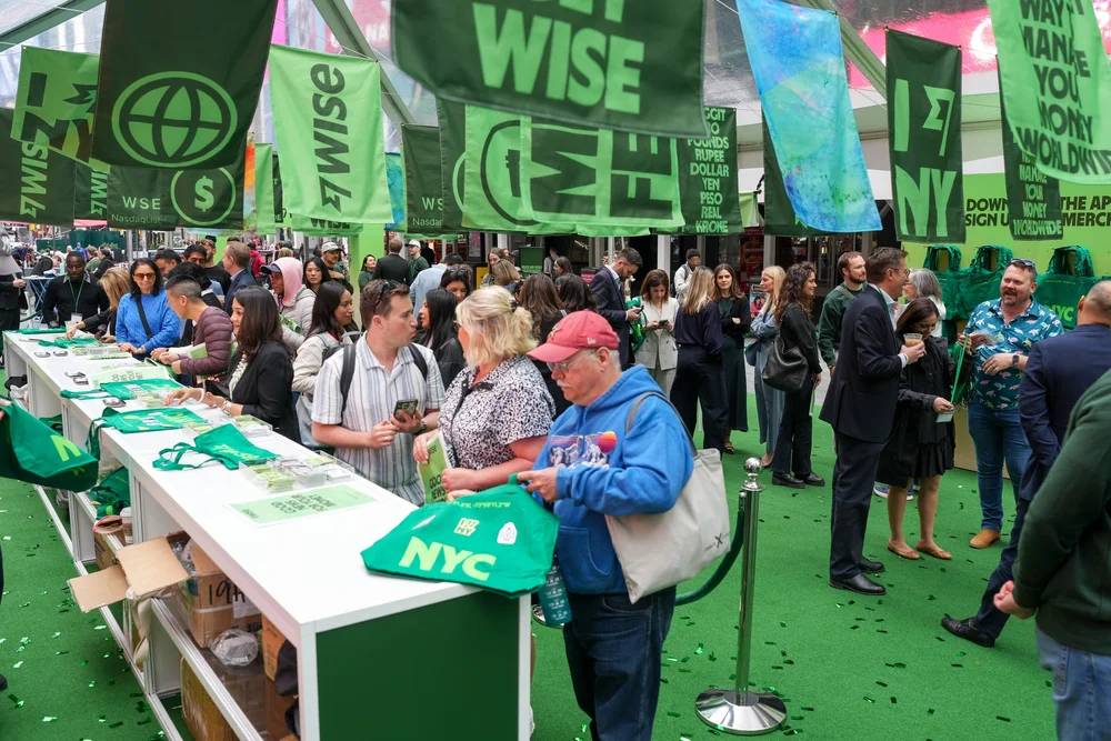 Heat press bars on the floor at the Wise IPO event