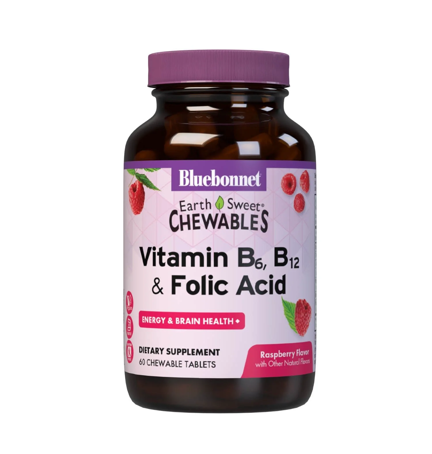 EARTHSWEET CHEWABLES VITAMIN B6, B12 & FOLIC ACID