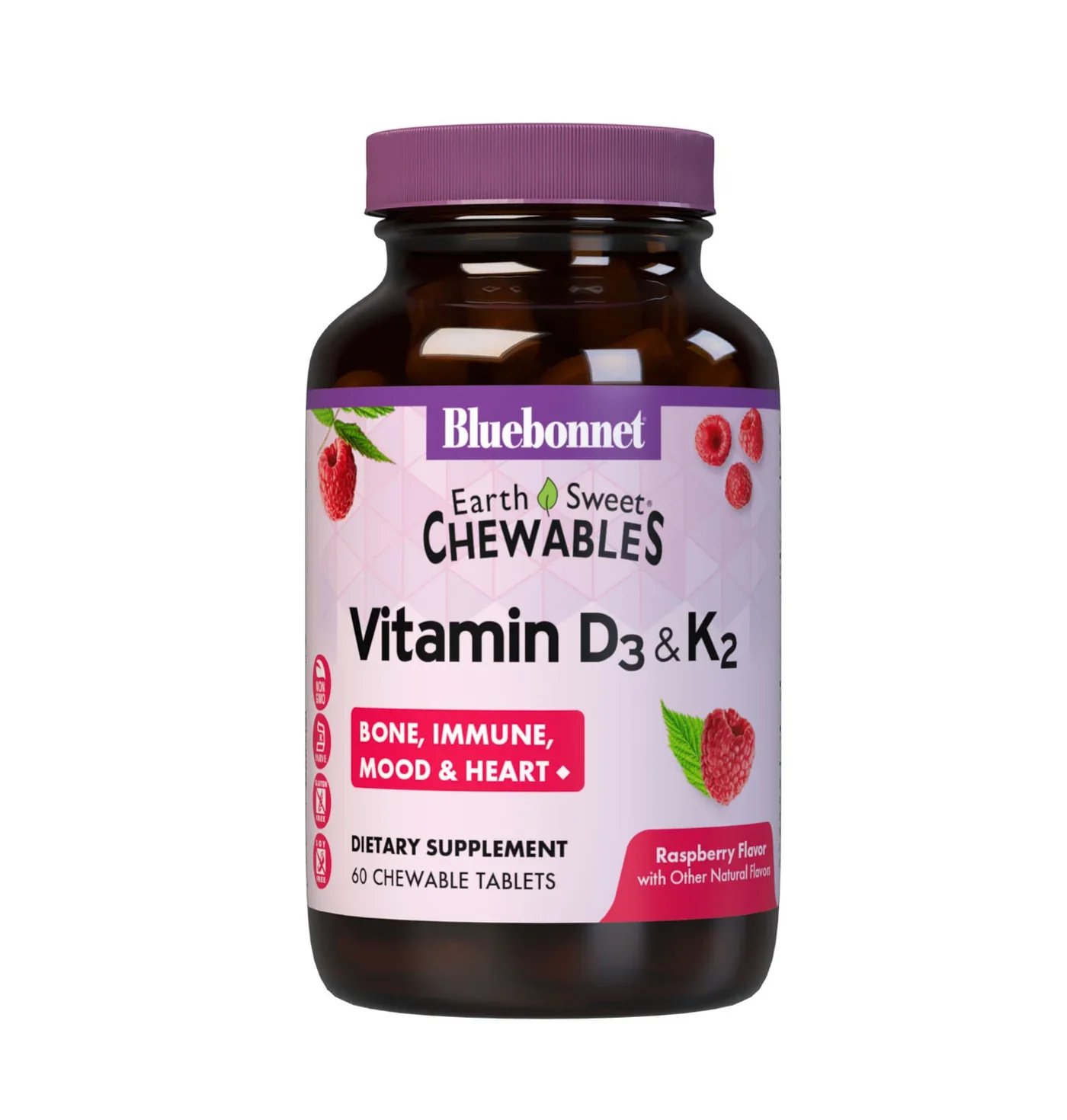 EARTHSWEET CHEWABLES VITAMIN D3 & K2