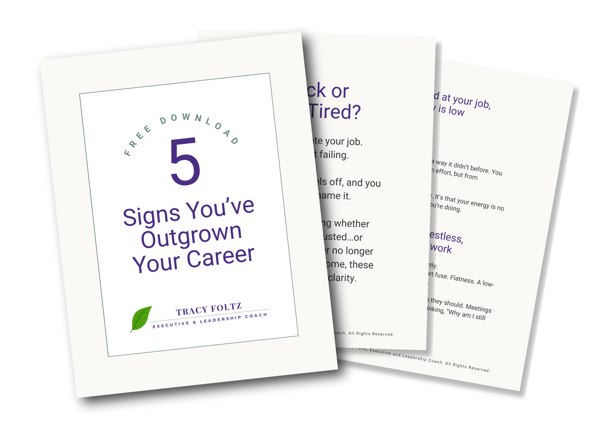 Digital Preview of 'Stuck or Just Tired? 5 Signs You've Outgrown Your Career' by Tracy Foltz
