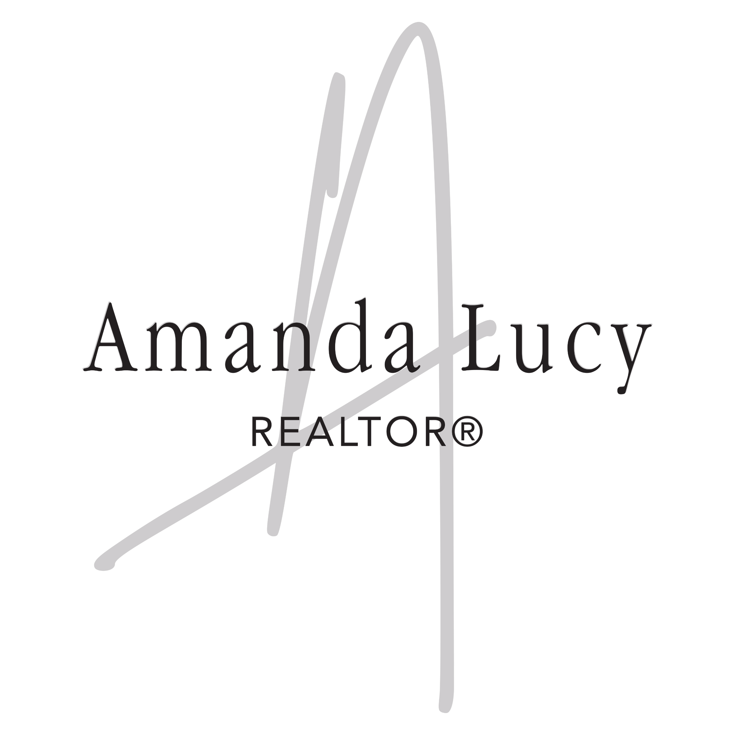 Logo featuring "Amanda Lucy REALTOR®" with a large stylized letter "A" to show how to buy a Home in Columbus Ohio with Amanda Lucy.