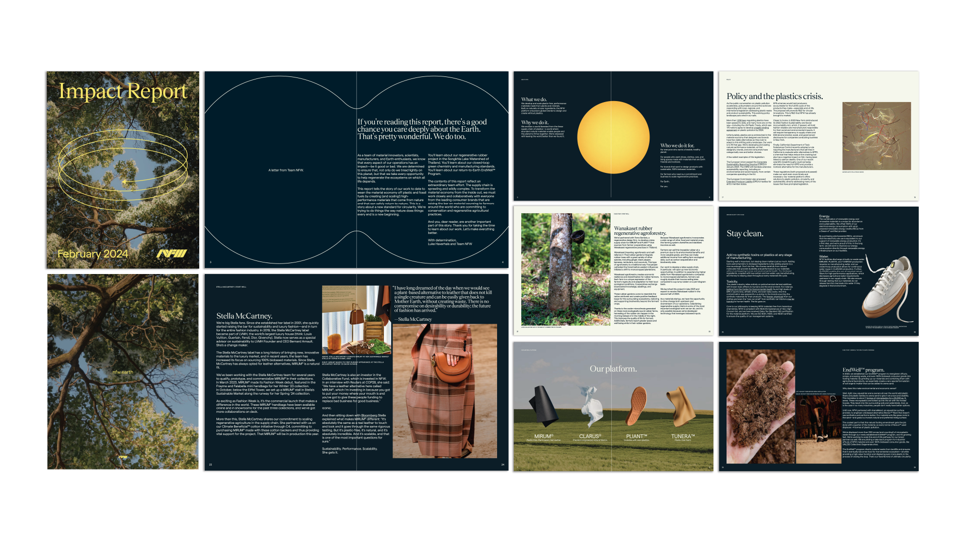 Pages from NFW impact report design by Leslie Bonzella